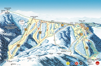 Interaktívna mapa Lyžiarske stredisko Veľká Rača, zdroj: www.parksnow.sk/raca